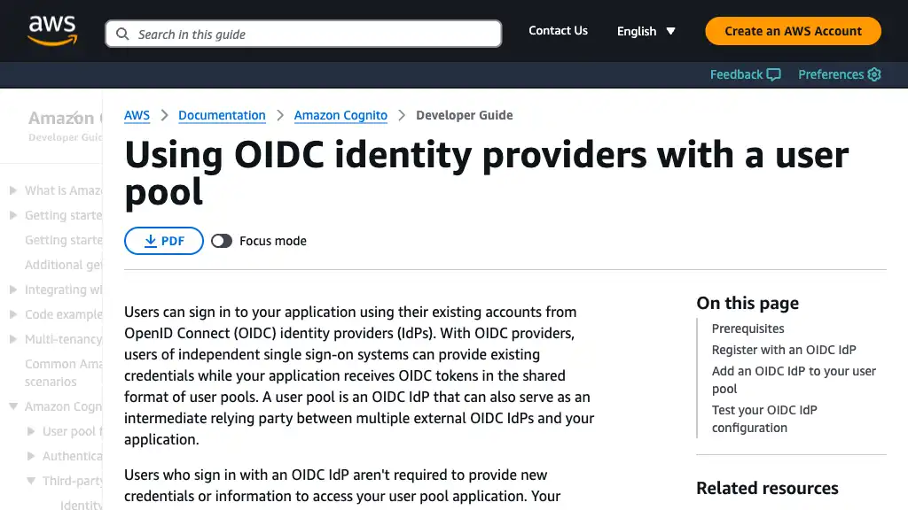 Using OIDC identity providers with a user pool - Amazon Cognito